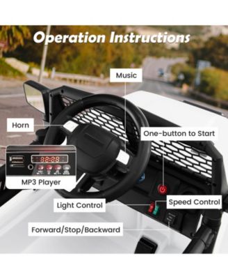 12V Kids Ride On Truck with Remote Control and Headlights