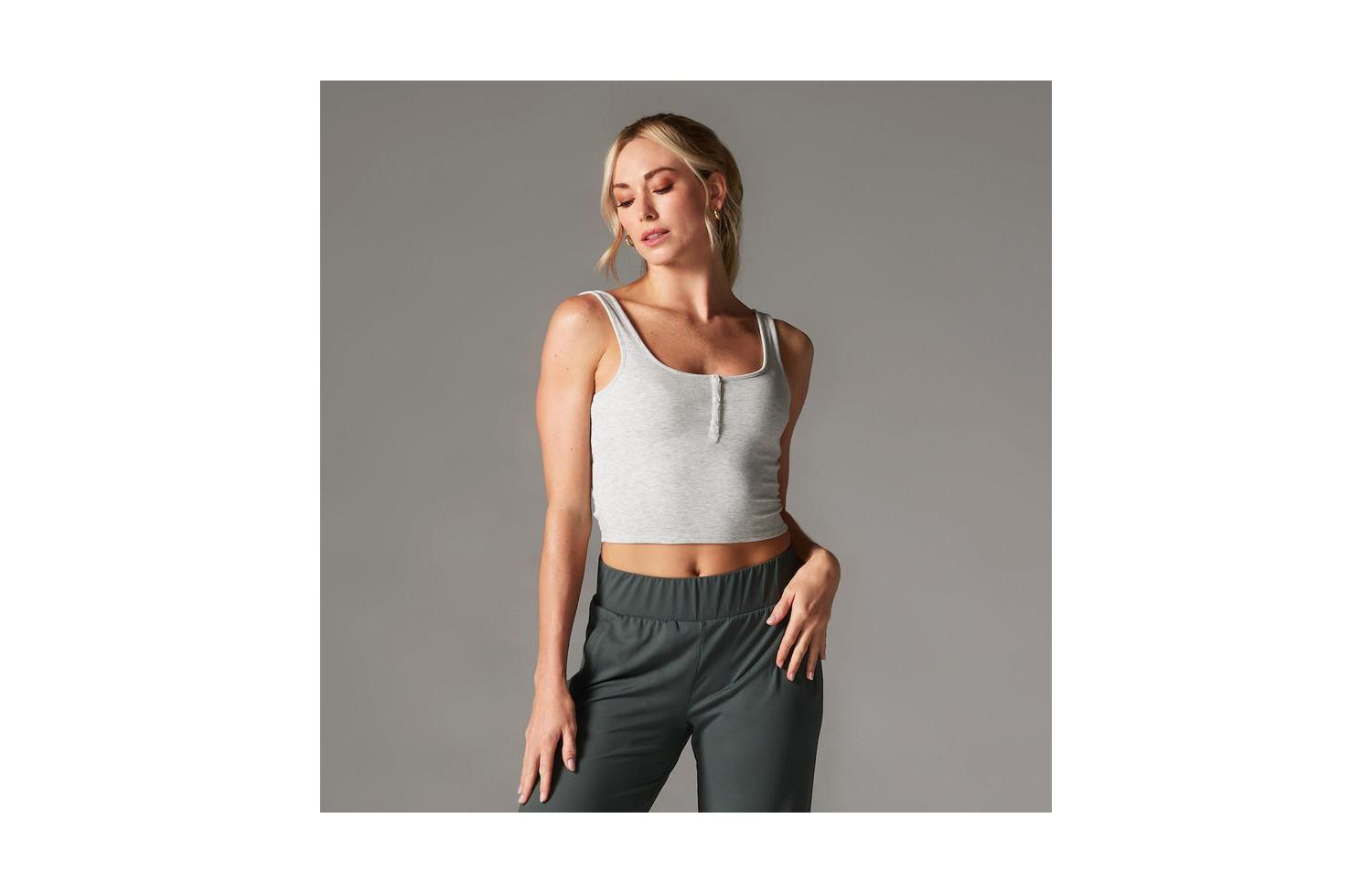 Women's Fitted Henley Tank