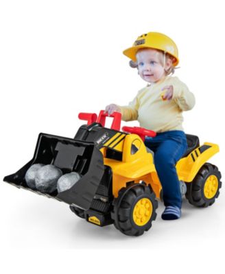 Kids Ride On Bulldozer Toy Play Truck with Adjustable Bucket Aged 3+ Years Old