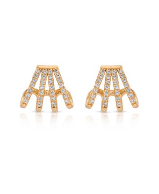Glisten Wing Pave Earrings
