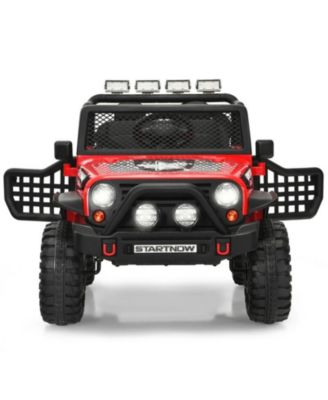 12V Kids Remote Control Electric Ride On Truck Car with Lights and Music -Red