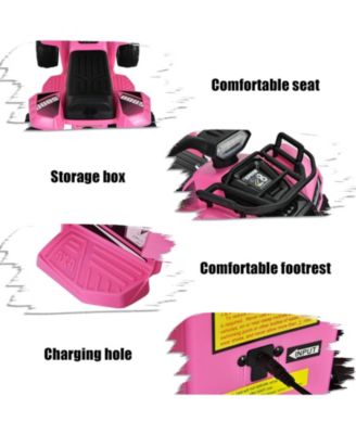 6V Kids ATV Quad Electric Ride On Car with LED Light and MP3-Pink
