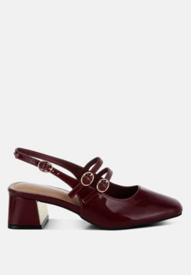 Womens Cananga Block Heel Slingback Sandals