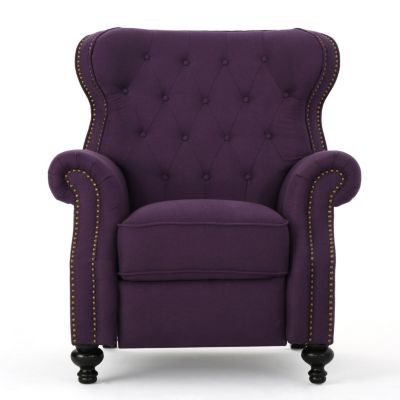 Streamdale Plum Accented Recliner with Rolled Arms