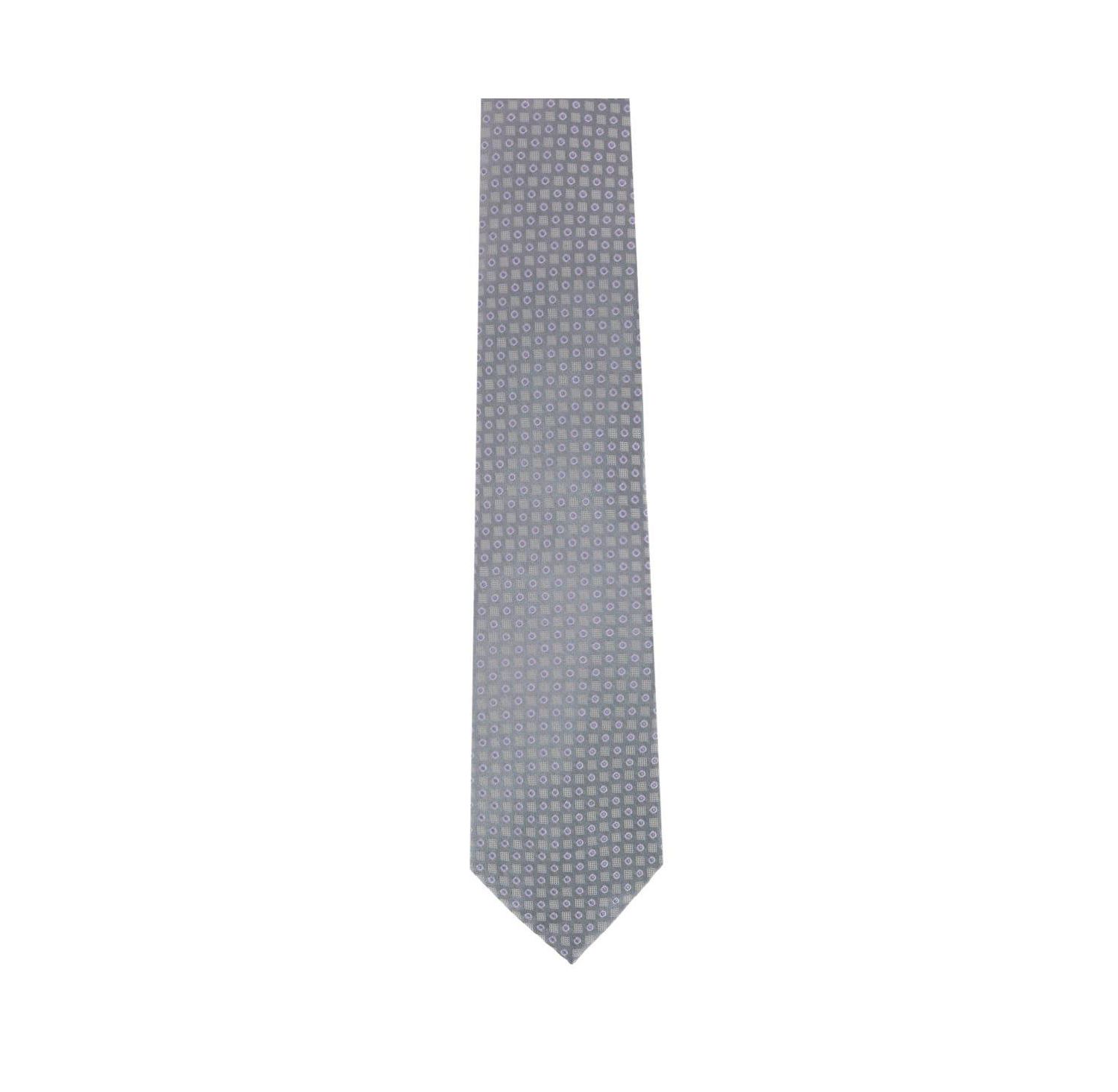 Men's Ewing Square and Polka Dot Business Silk Necktie