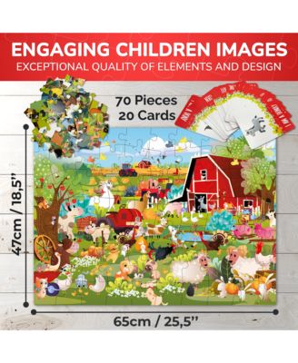 70 Pieces Search & Find Riddle Kids Puzzles 4-6 Years Old