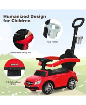 3-in-1 Mercedes Benz Ride-on Toddler Sliding Car-Red