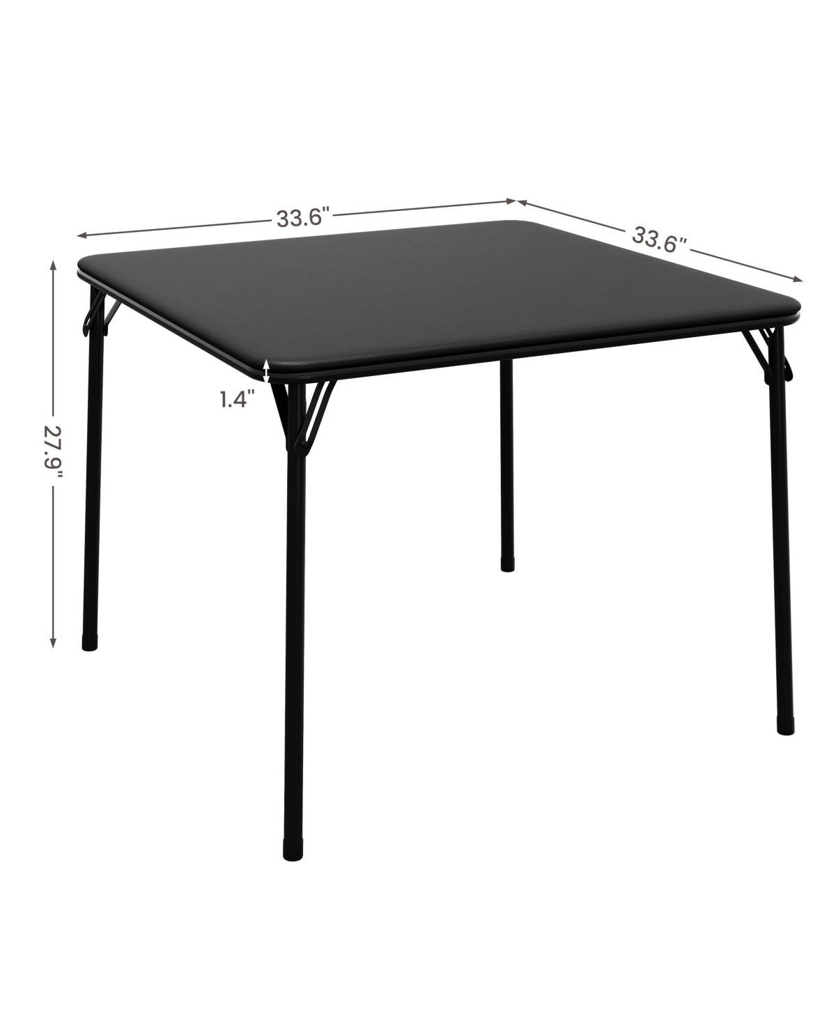 gaomon Folding Table, 33.6 Inch Folding Card Table, Portable Square Folding Table with Pu Soft Cushion