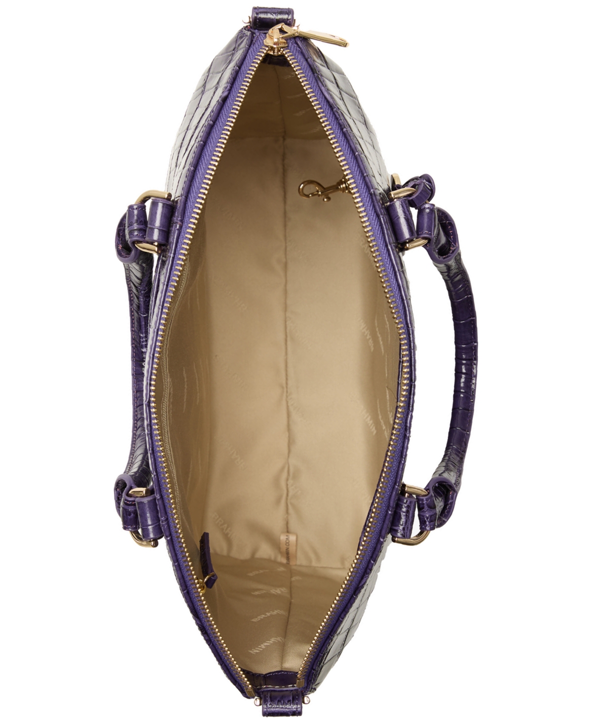 Brahmin DuxburySirona Large Leather Satchel - Voltage Violet