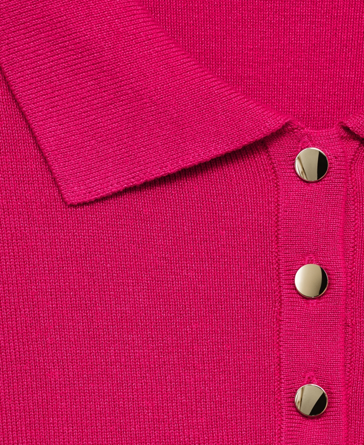 Mango Women's Cropped Knitted Polo Shirt