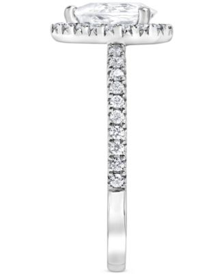 IGI Certified Lab Grown Diamond Pear-Shaped Halo Engagement Ring (3-3/8 ct. t.w.) in 14k White, Yellow or Rose Gold