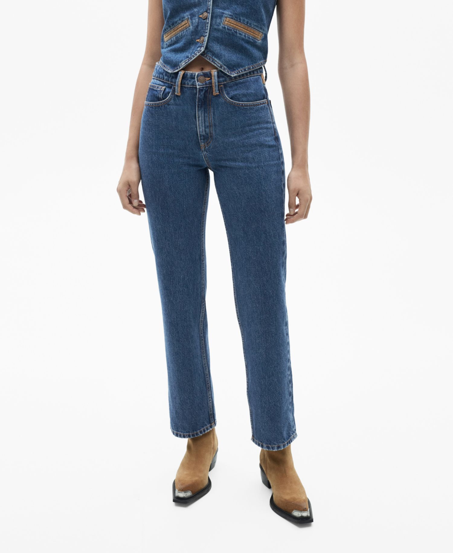 Women's Contrast Details Bannack Jeans