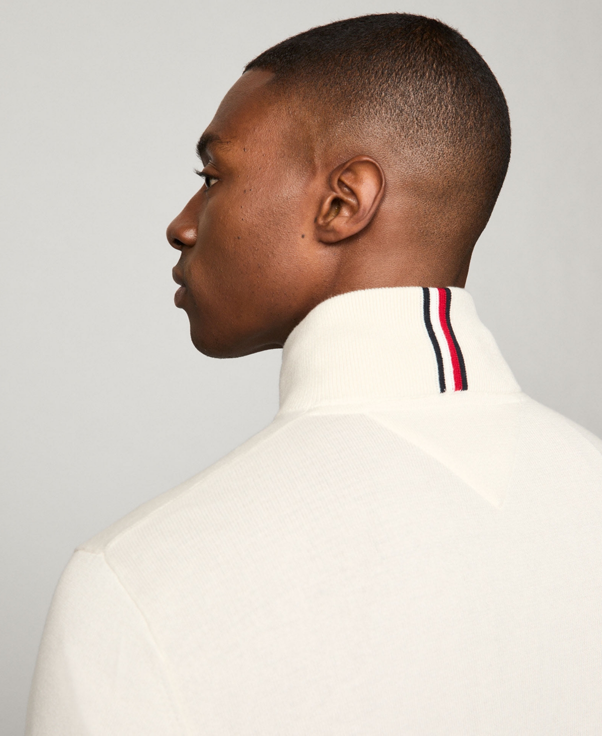 Tommy Hilfiger Men's Quarter-Zip Stripe Sweater