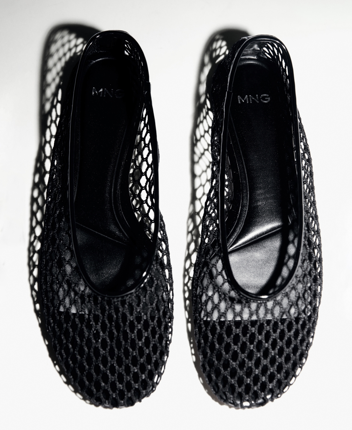 Mango Women's Mesh Ballerina Shoes