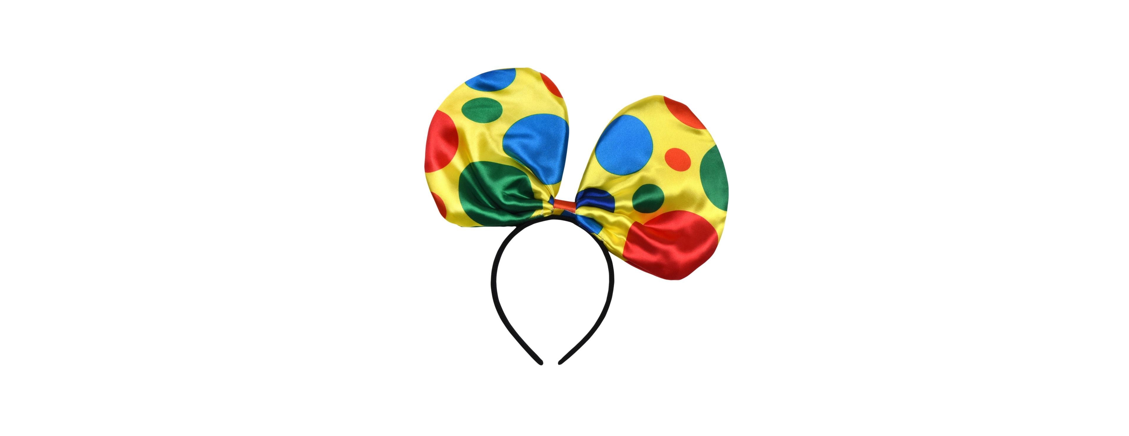 Dress Up America Kids Clown Polka Dot Bow Headband Costume Piece