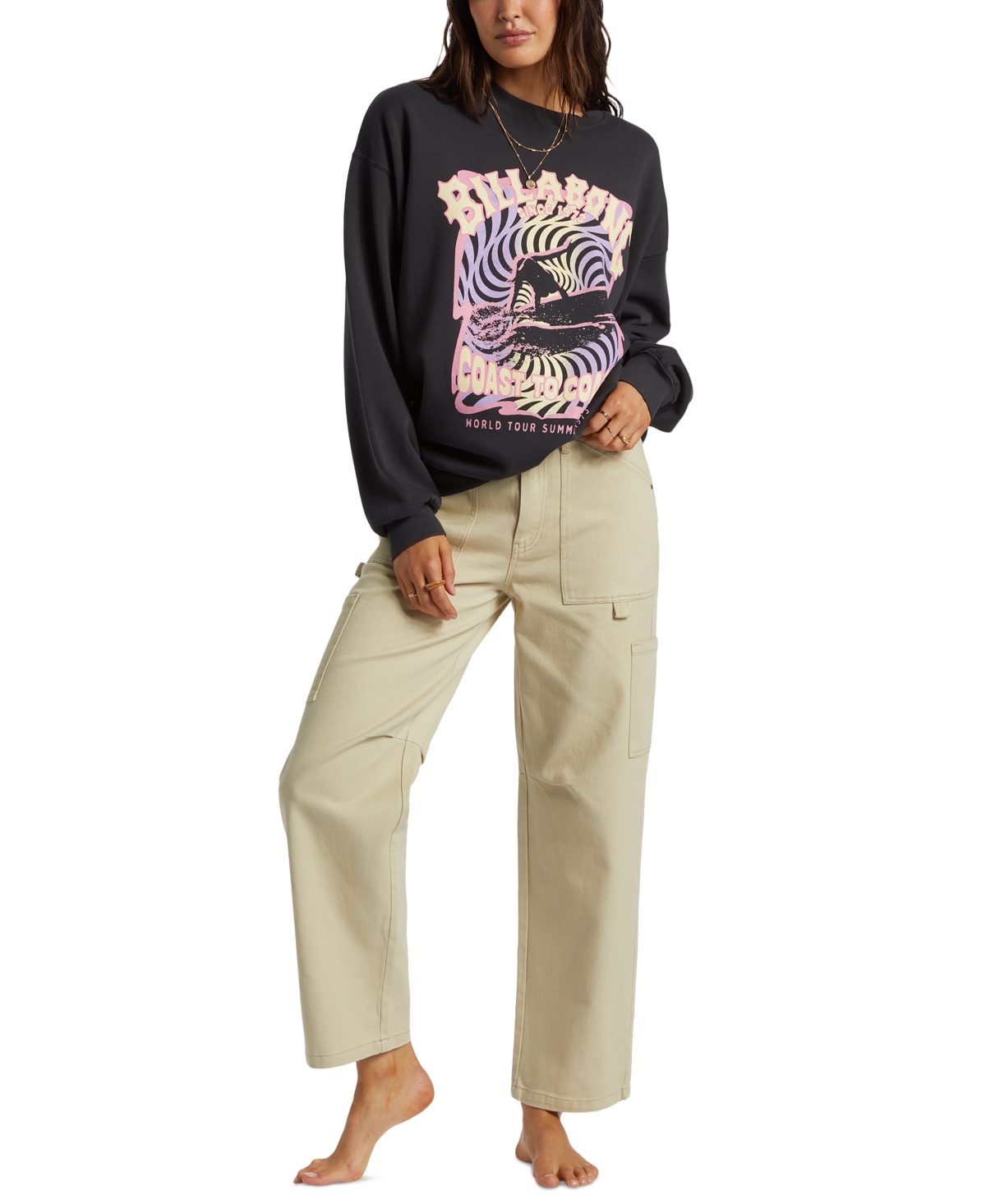 Billabong Juniors' Ride In Crewneck Long-Sleeve Sweatshirt