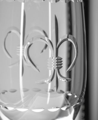 Fleur De Lis Iced Tea Glass 16oz - Set of 4 Glasses