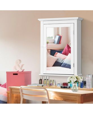 Bathroom Mirror Cabinet Wall Mounted Adjustable Shelf Medicine Storage