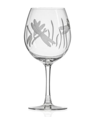 Dragonfly Balloon Red Wine Glass 18oz - Set of 4 Glasses