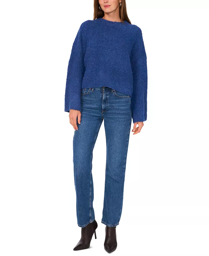 Women's Wide Crewneck Flared-Sleeve Sweater - thumbnail 3