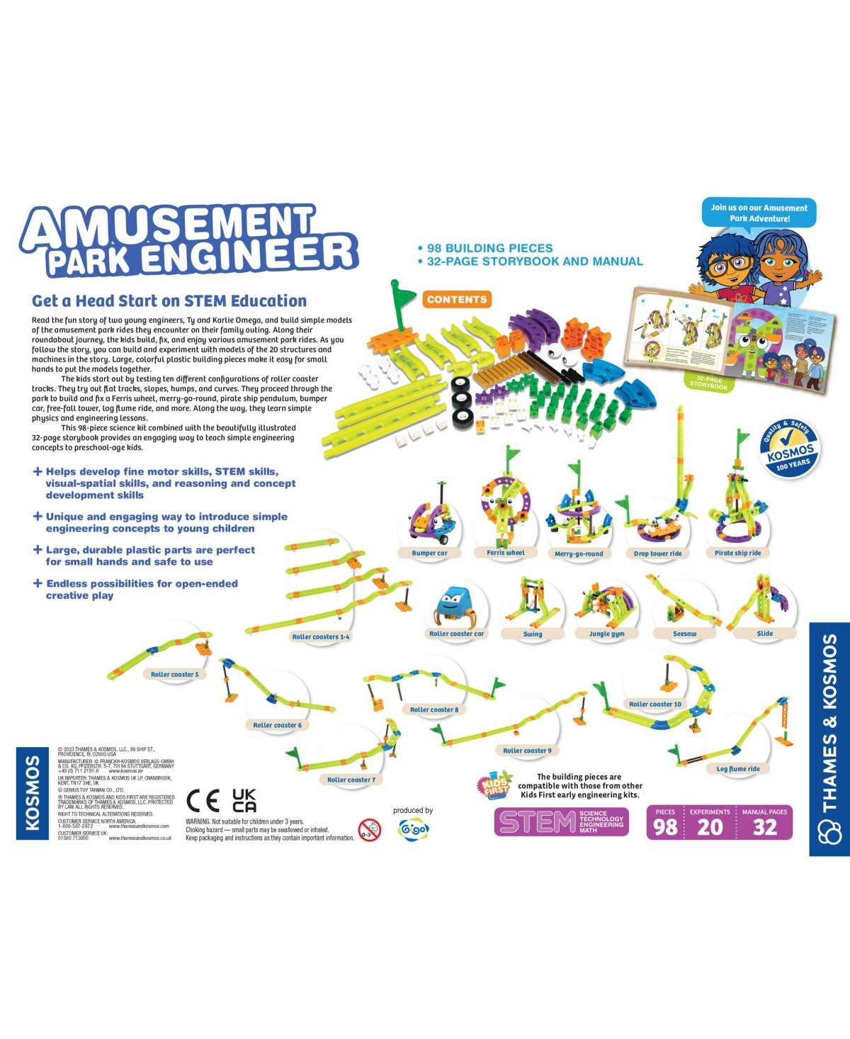 Thames & Kosmos Kids First: Amusement Park Engineer Kit In Multi