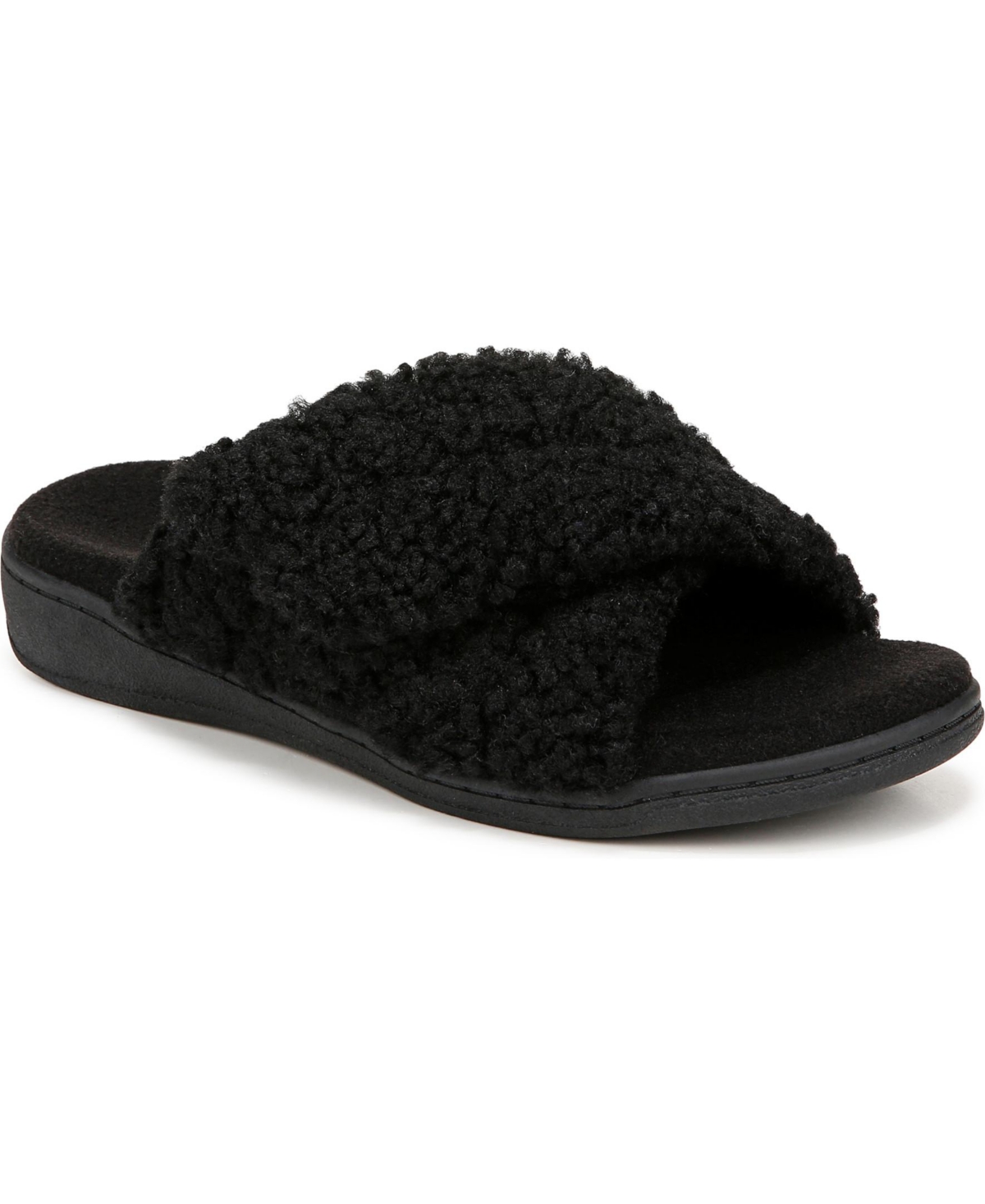 Womens Relax Ii Open Toe Slippers - Off white fabric