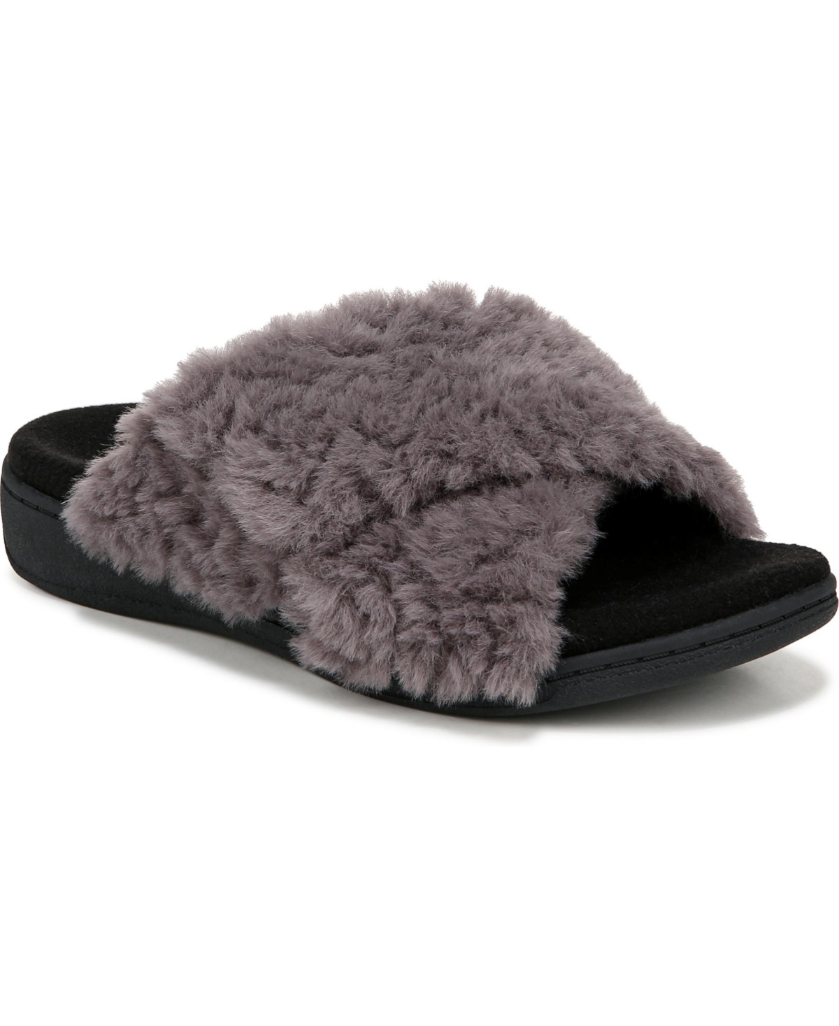 Womens Relax Ii Open Toe Slippers - Off white fabric