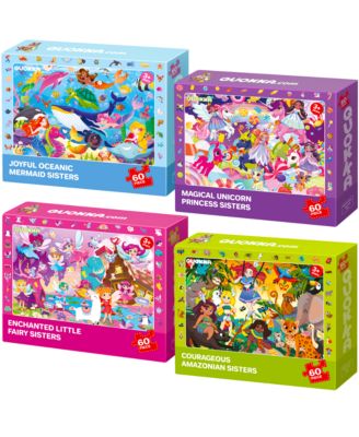 4 x 60 Pieces Puzzles for Kids Ages 4-6 -  Educational Search & Find Toy