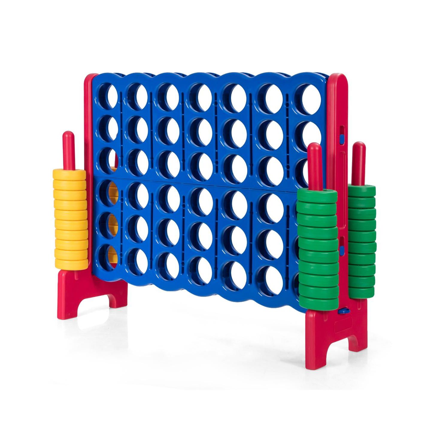 Детские игрушки SUGIFT Jumbo 4-to-Score Giant Game Set with 42 Jumbo Rings and Quick-Release Slider-Red — фото 2