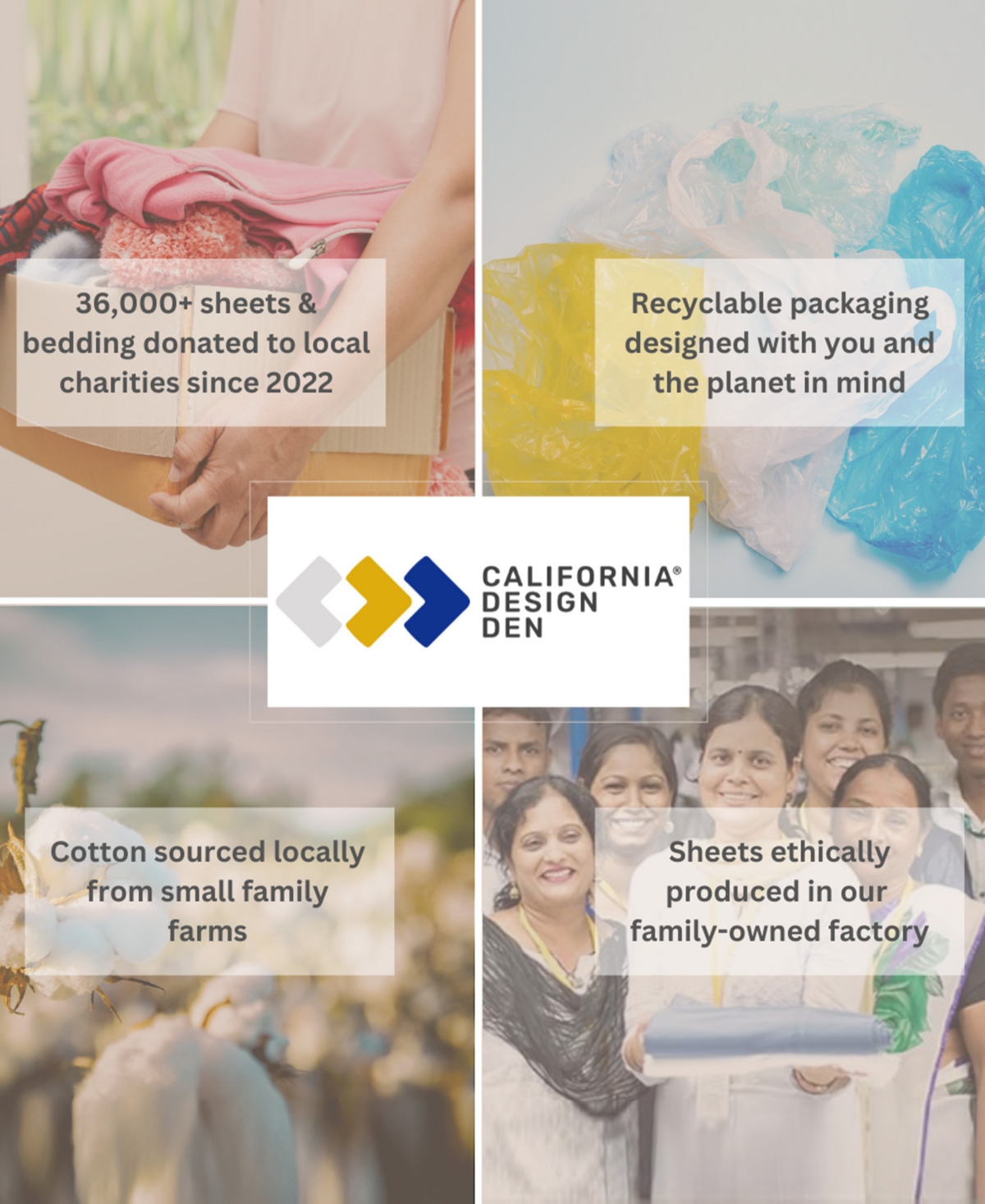 California Design Den Soft 100% Cotton Sheets Set - Cooling Durable Sateen, Deep Pocket - Xl