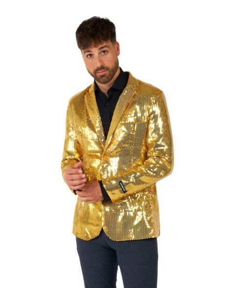 Мужской пиджак Suitmeister Shiny Party Blazer - Sequins USA, цвет: Золотой