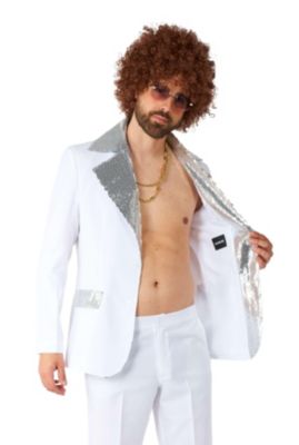 Men's Disco Costume Suit - Saturday Night Fever Outfit - Blazer And Flare Pants - Orange