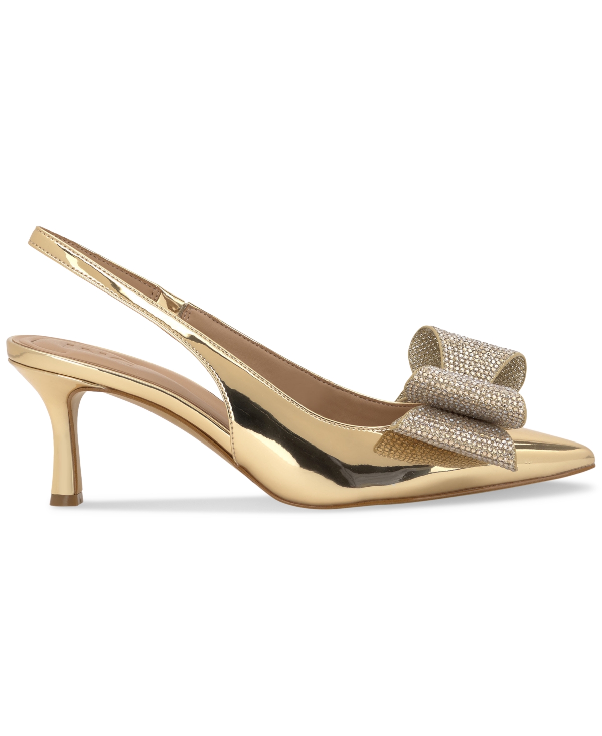 Inc International Concepts Women's Giverny Halter Back Pumps, Created For Macy's In Gold Bow