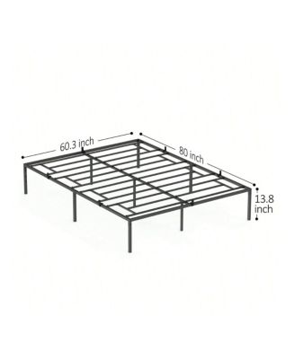 Bed Frame, Metal Platform Bed Frame With Bid Storage Space, Noise Free Bed Frame With Metal Slat Support, No Box Spring Needed, Easy To Assemble