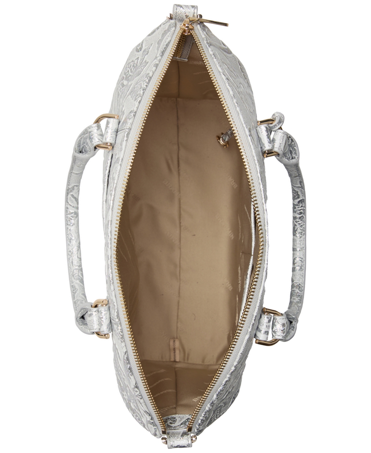 Brahmin DuxburyEstonia Large Leather Satchel - Chrome