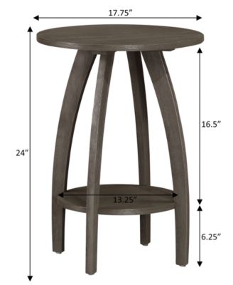 17.75" Aldrin End Table with Shelf