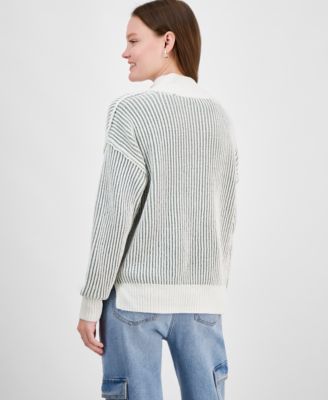 Juniors' Chenille Half-Zip Sweater 