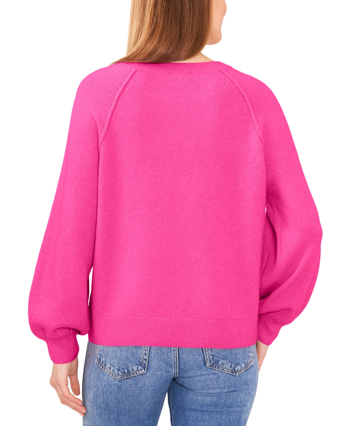 Vince Camuto Women's Crewneck Raglan Puff-Sleeve Sweater