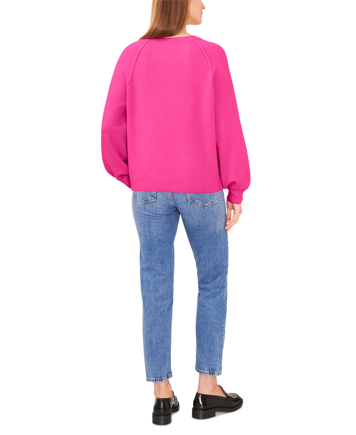 Vince Camuto Women's Crewneck Raglan Puff-Sleeve Sweater