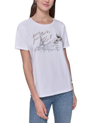 KARL LAGERFELD PARIS - Karl And Choupette In Paris Graphic T-Shirt