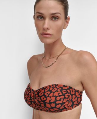 Women's Shirred U-Wire Bandeau Bikini Top