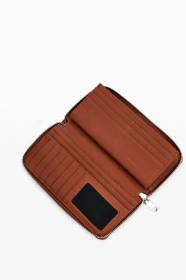 Women's Large wallet with embroidered flowers