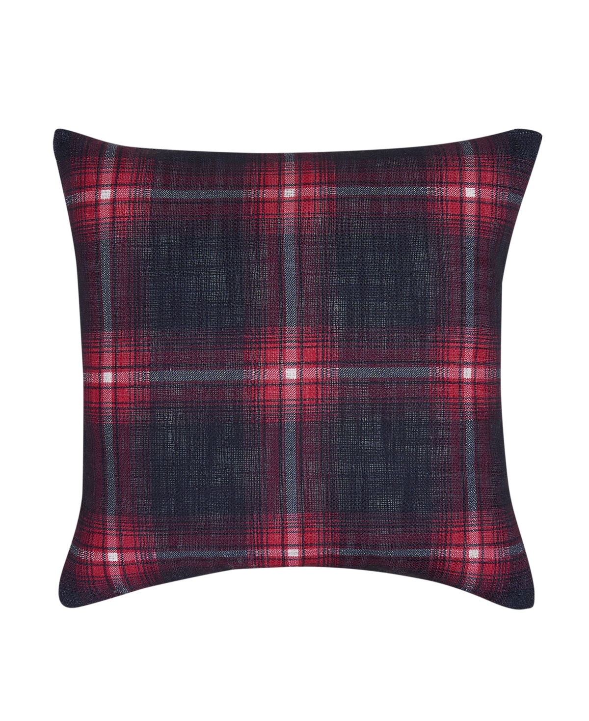 Videri Home Closeout!  Holiday Warm And Cozy Plaid Embroidered Decorative Pillow Set, 13" X 18" In Black,multi