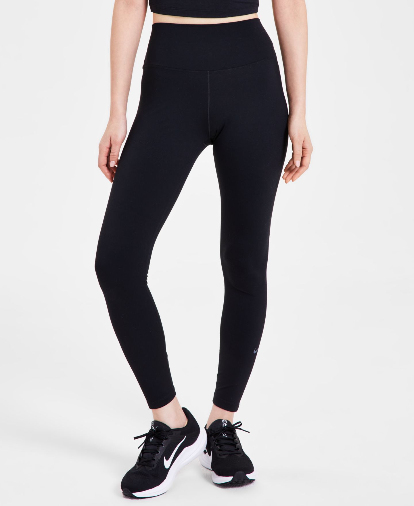 Женские леггинсы Nike Sportswear Classic High-Waisted 7/8 Leggings, цвет: Чёрный — фото 3