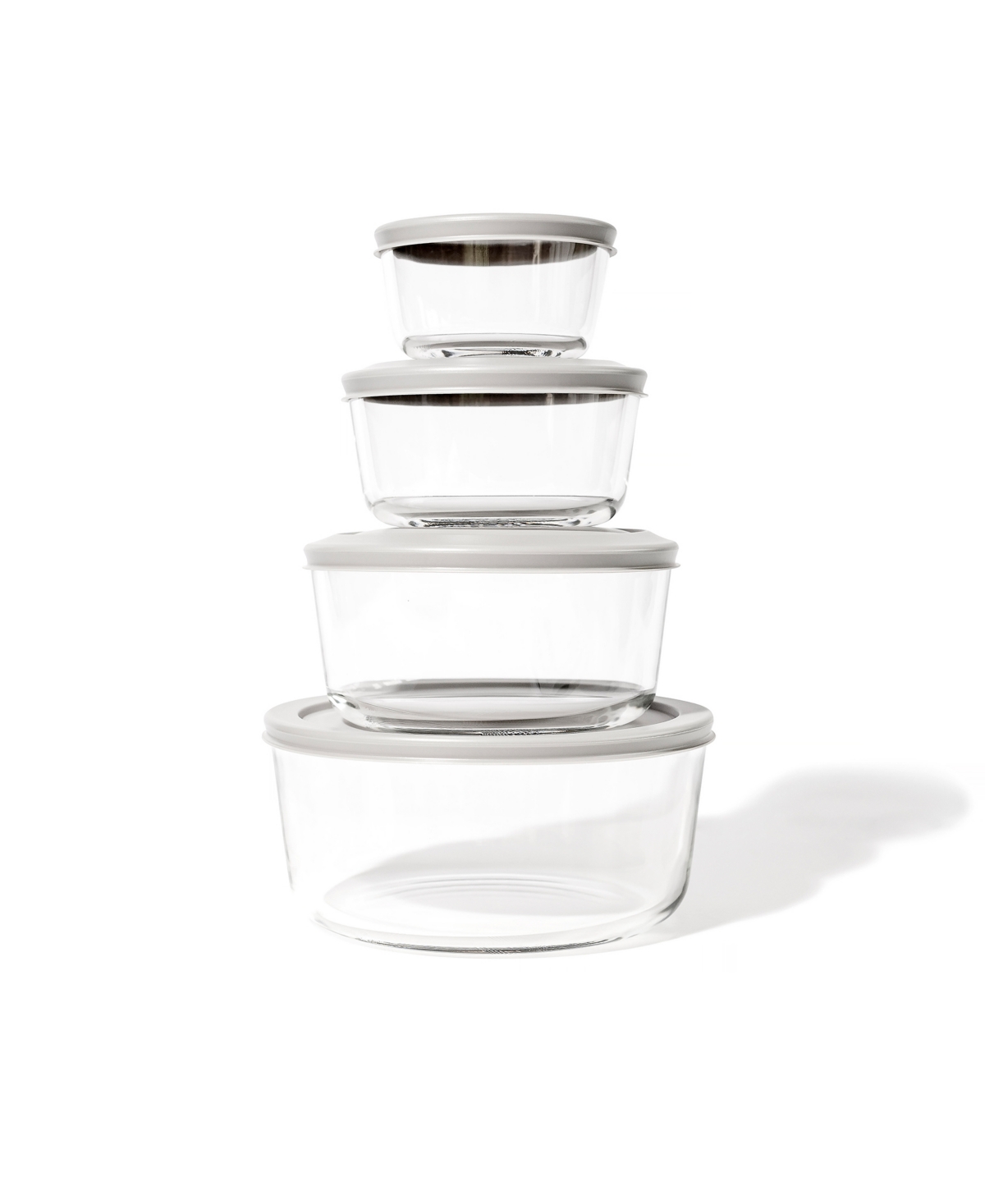 DURA LIVING 8-PIECE ROUND NESTING FOOD STORAGE AND MEAL PREP CONTAINER SET 