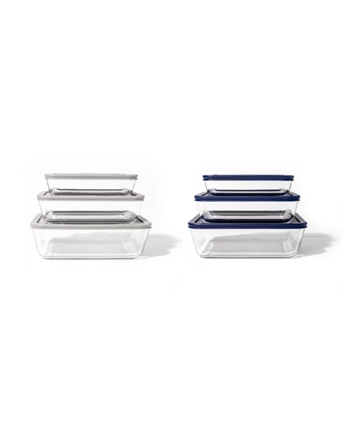 DURA LIVING 12-PIECE RECTANGULAR NESTING FOOD STORAGE AND MEAL PREP CONTAINER SET 