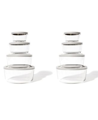 16-Piece Round Nesting Food Storage and Meal Prep Container Set