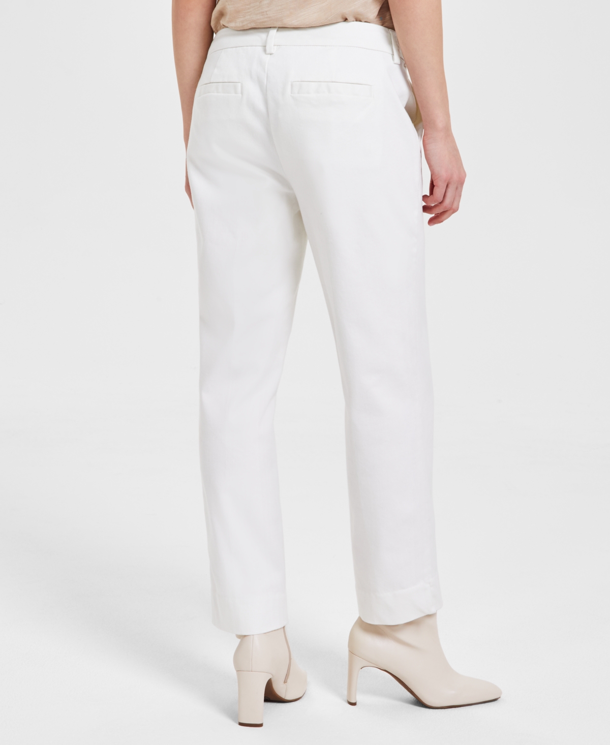 Liverpool Los Angeles Women's Kelsey Cropped Twill Trouser In White