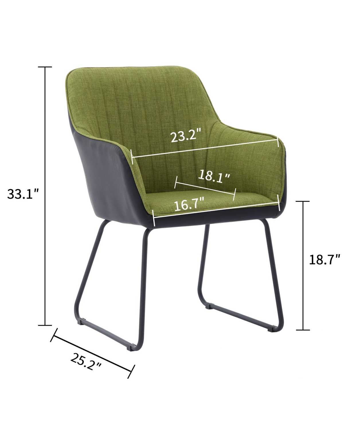 Streamdale Furniture Ts Velvet Leisure Chair: Ergonomic Comfort, Classic Style -green