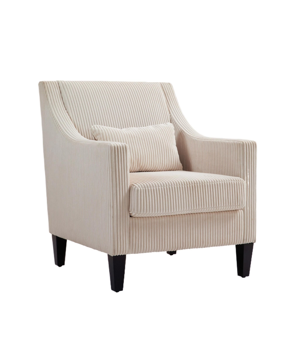 Streamdale Furniture Modern Accent Chair, Upholstered Armchair with Scooped Arms for Bedroom, Apartment, Studio, Office, Waiting RoomCorduroy)